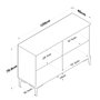 Hanah Home Gabinete Multipropósito Blanco y Nuez